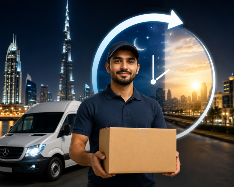 مندوب توصيل فوري بالإمارات: متواجدون لخدمتكم على مدار 24 ساعة